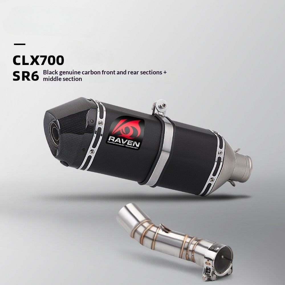 RAVEN CFMOTO CLX700 Stainless Steel Mid-section Exhaust Pipe Modification Motorcycle Exhaust