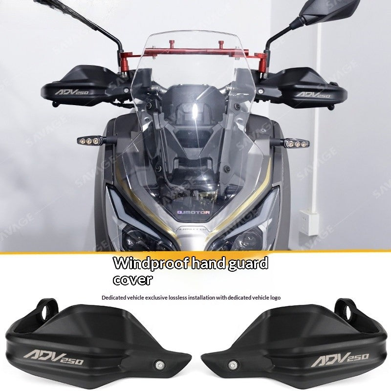Hand Guards for Qjmotor ATX250 250X Motorcycle Handlebar Lever Protector (Max turn touch windshield but still can lock)