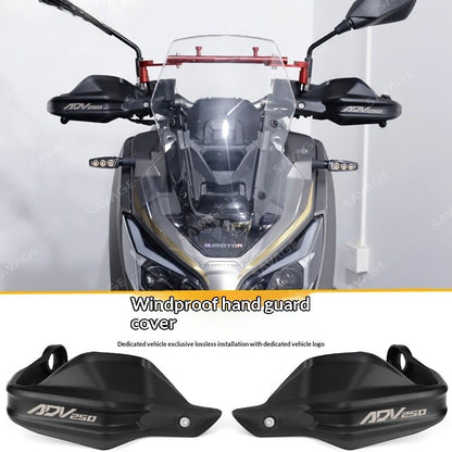Hand Guards for Qjmotor ATX250 250X Motorcycle Handlebar Lever Protector (Max turn touch windshield but still can lock)