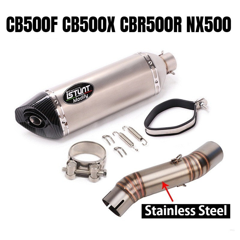 Honda CB500F Motorcycle Exhaust CB500X CBR500R NX500 Titanium Stainless Steel Exhaust Pipe Slip On
