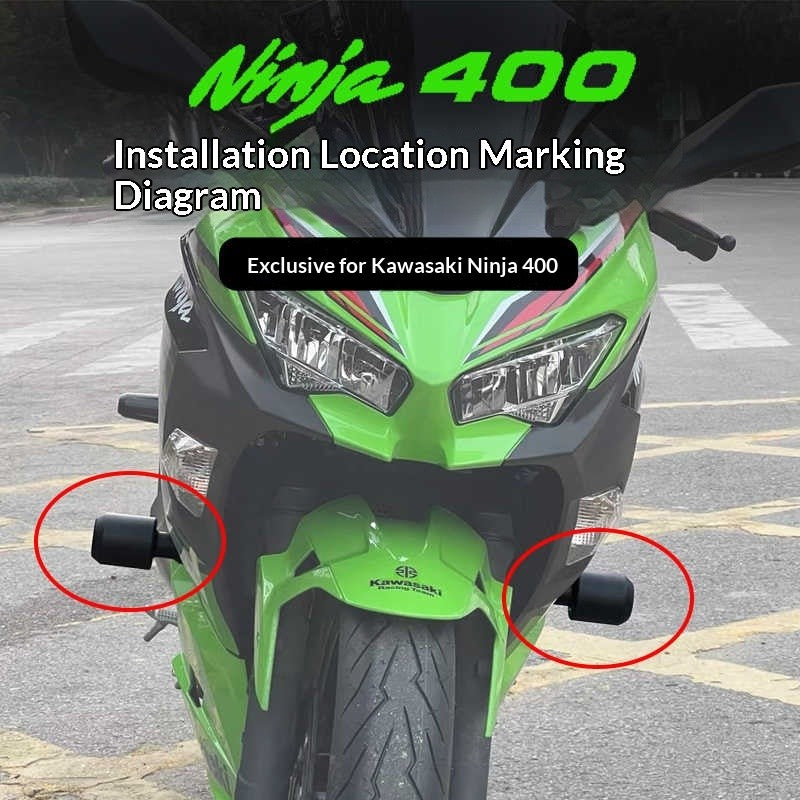 Kawasaki Ninja 250 2018-2024 Crash Protector EP Frame Sliders Guard Modification Engine Slider EVO