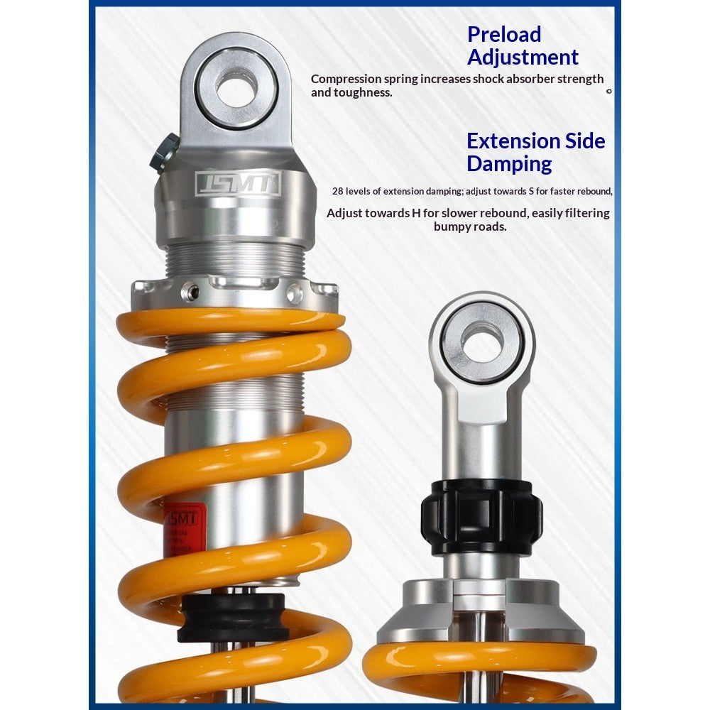 JSMT Rear Shock Absorber Qjmotor SRV700 Benda LFC 700 Adjustable Pre-load Nitrogen Absorber
