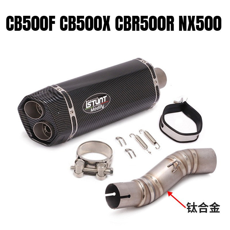 Honda CB500F Motorcycle Exhaust CB500X CBR500R NX500 Titanium Stainless Steel Exhaust Pipe Slip On