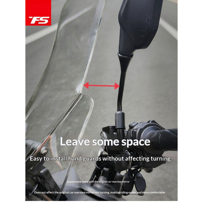 TFS Zontes 150X Motorcycle Windshield for Zontes 150X Windshield with Crossbar Phone Bracket