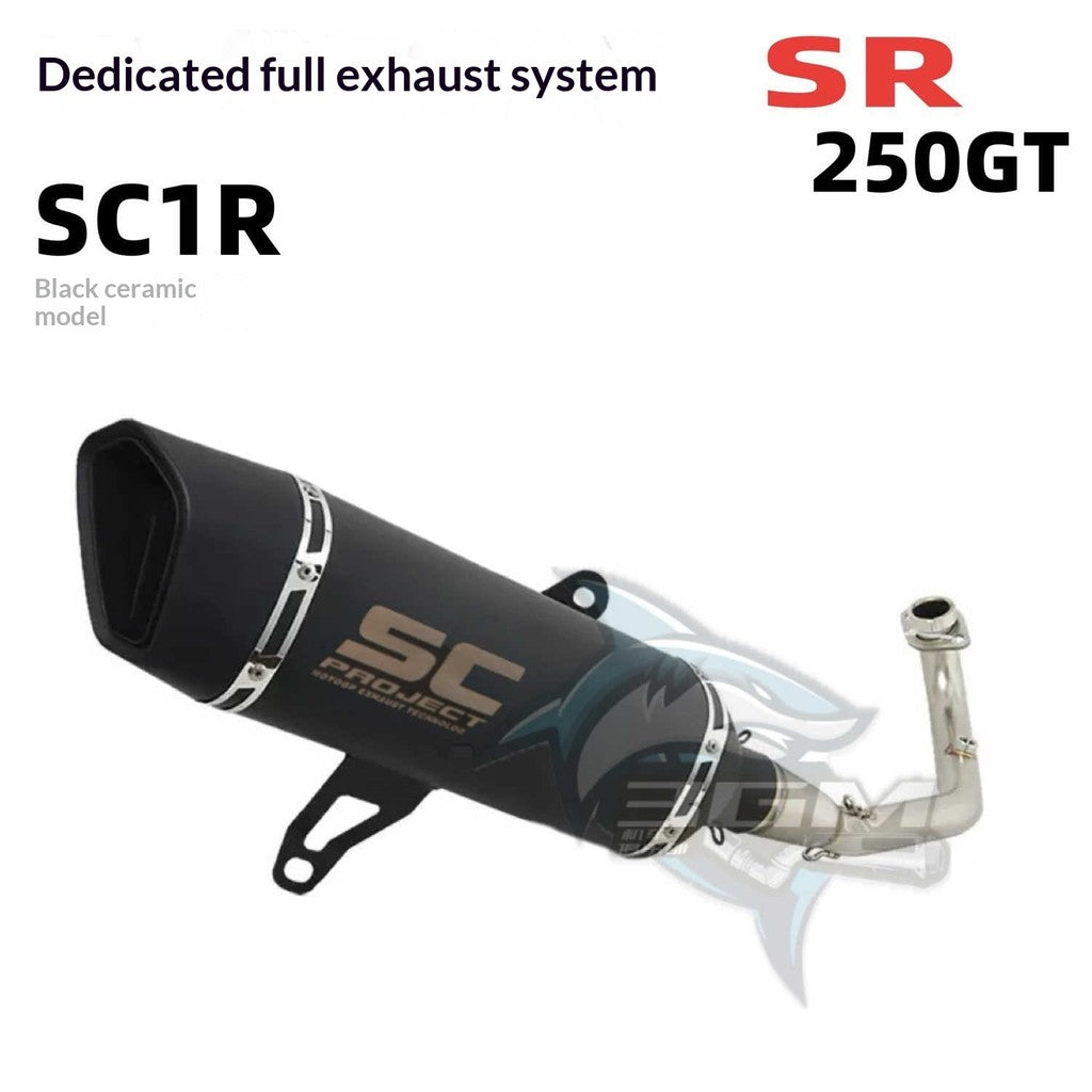 VOGE SR3 SR250GT Full Exhaust SC Upgrade Carbon Fiber Cap Exhaust VOGE SR3 Exhaust Full System