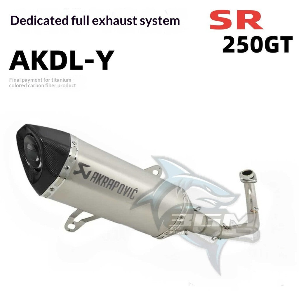 VOGE SR3 SR250GT Full Exhaust SC Upgrade Carbon Fiber Cap Exhaust VOGE SR3 Exhaust Full System