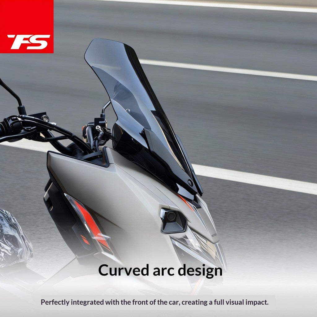 TFS Windshield for Zontes 150X Motorcycle Front Cover Plate and GPS Cross Bar Phone Bracket 150x