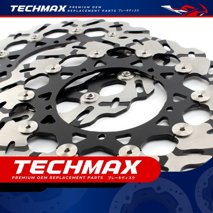 Techmax Brake Disc for Yamaha FZ8N FZ8 Fazer 2010-2016 Front Brake Disc Front Brake Disc