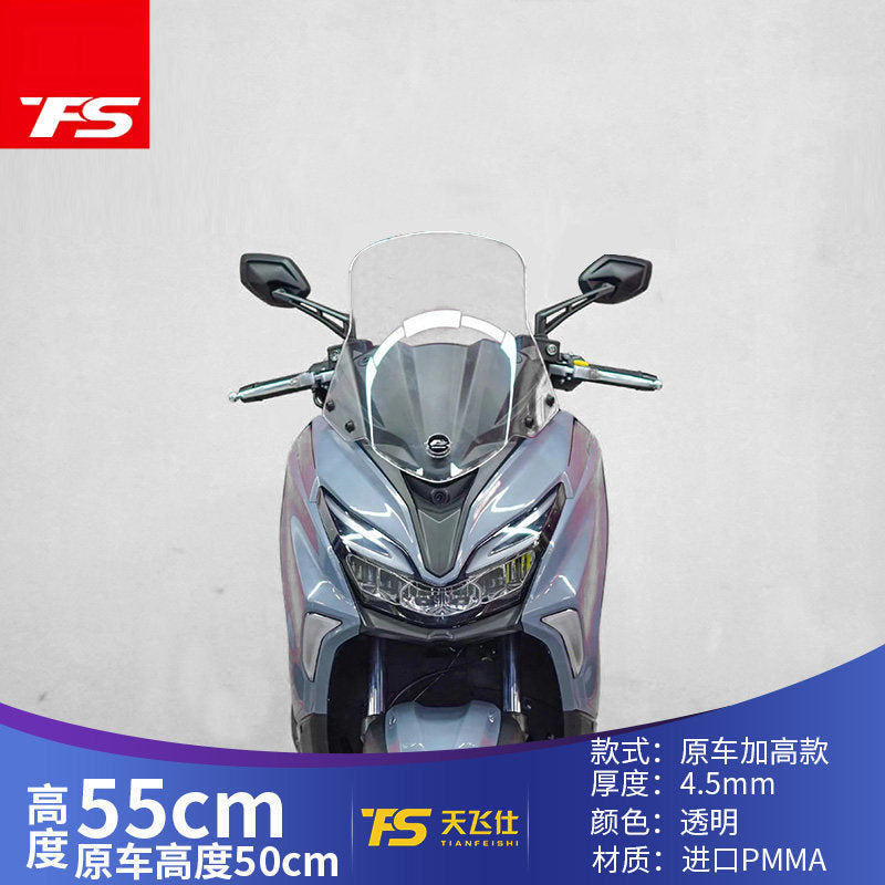 TFS Qjmotor Fort 250 Motorcycle Windshield Upgrade Transparent Fort250 Windscreen Fort 250 Deflector
