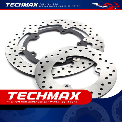 Techmax Brake Disc for Yamaha R25 2015-2025 Years Front and Rear Brake Disc Front and Rear Disc Brake