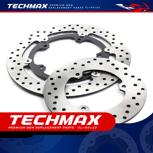 Techmax Brake Disc for Yamaha R25 2015-2025 Years Front and Rear Brake Disc Front and Rear Disc Brake