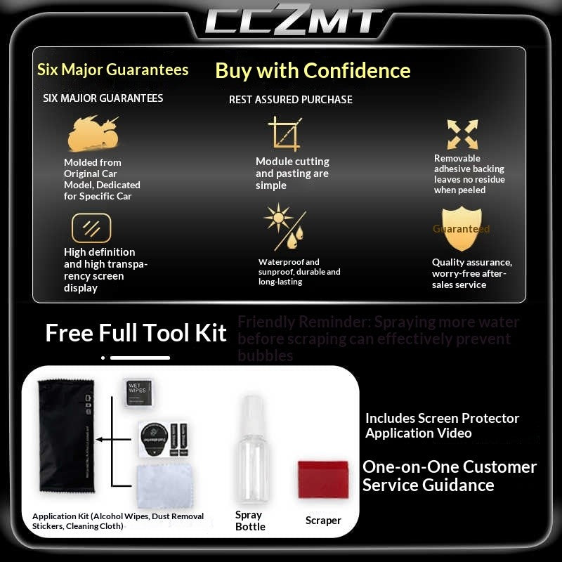 QJMOTOR SRK450RR Headlight Tint Film Tail Light Scratch Guard Sticker Meter Film Accessories