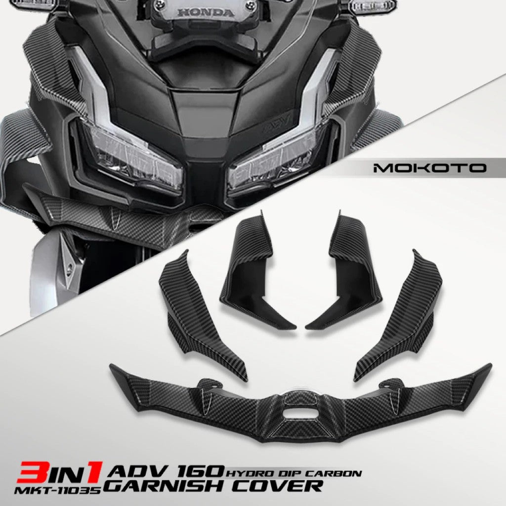 Honda ADV160 22-24 Winglet Front Nose Wing & Side Airflow Aero Panel Mod Kit for Scooter ADV 160