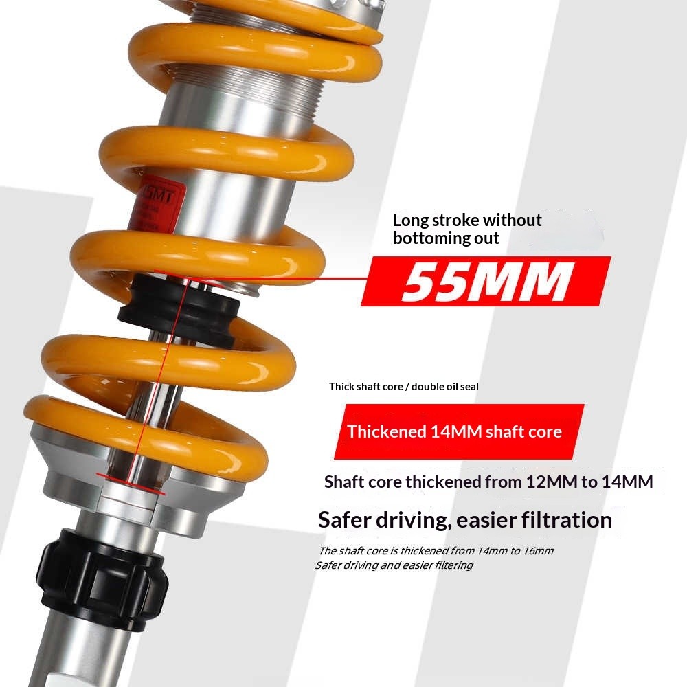 JSMT Rear Shock Absorber Qjmotor SRV700 Benda LFC 700 Adjustable Pre-load Nitrogen Absorber