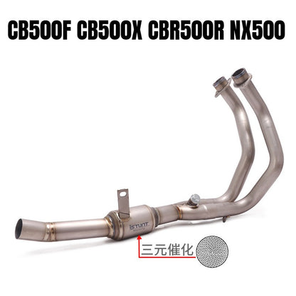 Honda CB500F Motorcycle Exhaust CB500X CBR500R NX500 Titanium Stainless Steel Exhaust Pipe Slip On