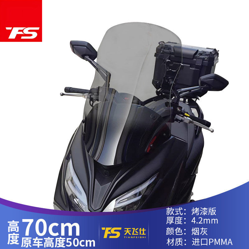 TFS Qjmotor Fort 250 Motorcycle Windshield Upgrade Transparent Fort250 Windscreen Fort 250 Deflector