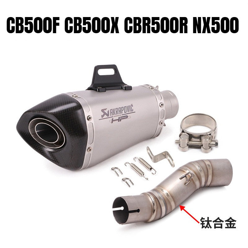 Honda CB500F Motorcycle Exhaust CB500X CBR500R NX500 Titanium Stainless Steel Exhaust Pipe Slip On