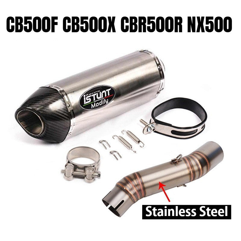 Honda CB500F Motorcycle Exhaust CB500X CBR500R NX500 Titanium Stainless Steel Exhaust Pipe Slip On