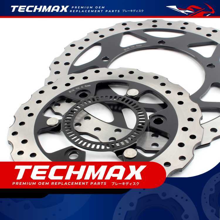 Techmax Brake Disc for Kawasaki Versys-X250 17-23 Years Front and Rear Brake Disc Brake Versys X 250