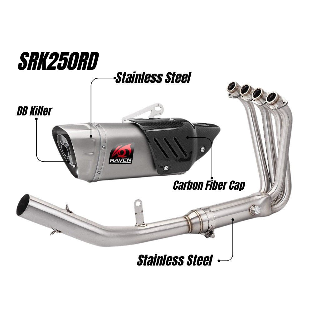 RAVEN Qjmotor SRK450RR SRK250RD Stainless Steel Exhaust Pipe Full System Motorcycle Exhaust SRK450RR