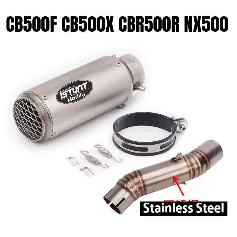 Honda CB500F Motorcycle Exhaust CB500X CBR500R NX500 Titanium Stainless Steel Exhaust Pipe Slip On