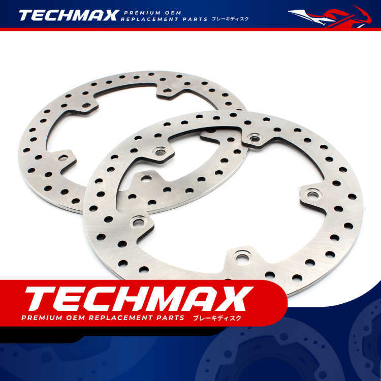 Techmax Brake Disc for BMW C650GT C650sport 12-21 Years Front and Rear Brake Disc