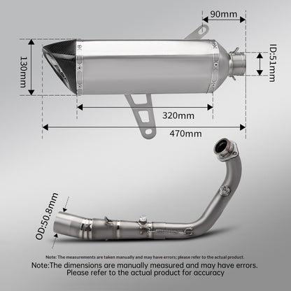 Akrapovic Zontes 368G Titanium Exhaust Pipe and Muffler Full System Exhaust for Scooters Zontes 368G