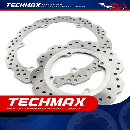 Techmax Brake Disc for Honda CB500X 13-18 Front and Rear Brake Discs Front and Rear Disc Brake