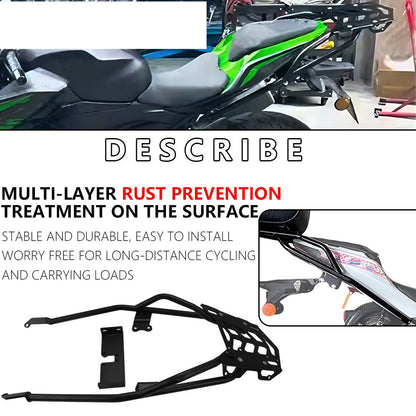 Kawasaki Z400 Z250 2017-2025 Motorcycle Rear Rack Luggage Carrier Accessory Top Box Bracket