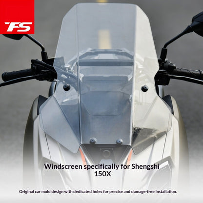 TFS Zontes 150X Motorcycle Windshield Straight Wind Screen & Crossbar Accessories ZT150X Windshield