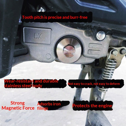 SYM ADXTG400 Engine Oil Upgraded Magnetic Screw Copper Gasket Filter Screw ADXTG 400 Stainless Steel
