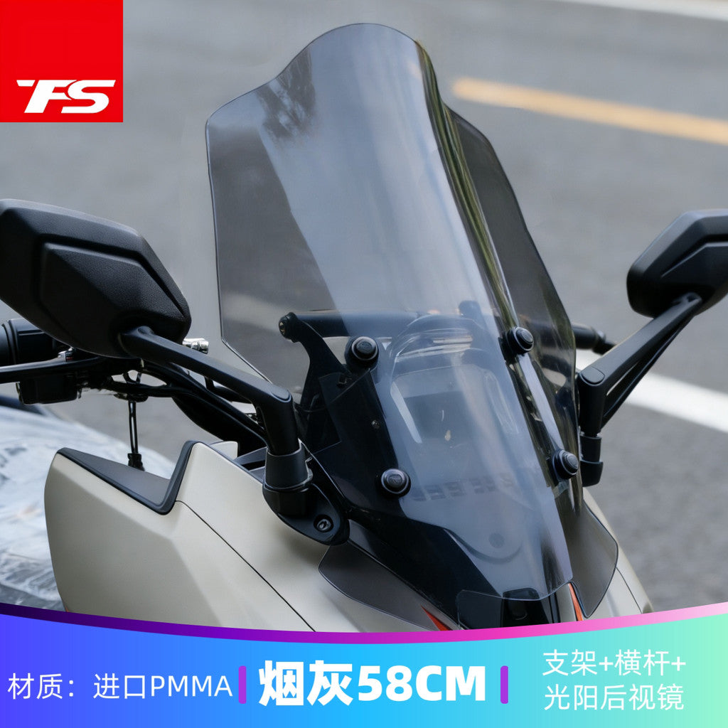 TFS ZONTES 150X Front Windshield Motorcycle Modification Parts Crossbar Windshield Side Mirror 150X