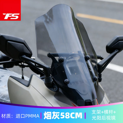 TFS ZONTES 150X Front Windshield Motorcycle Modification Parts Crossbar Windshield Side Mirror 150X