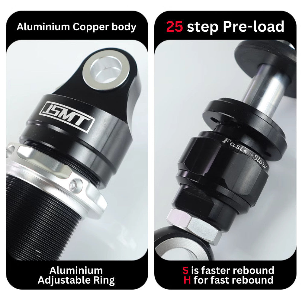 JSMT BENDA Napoleon Bob 250 Rear Shock Absorber Adjustable Pre-load 16mm Axis Benda 250