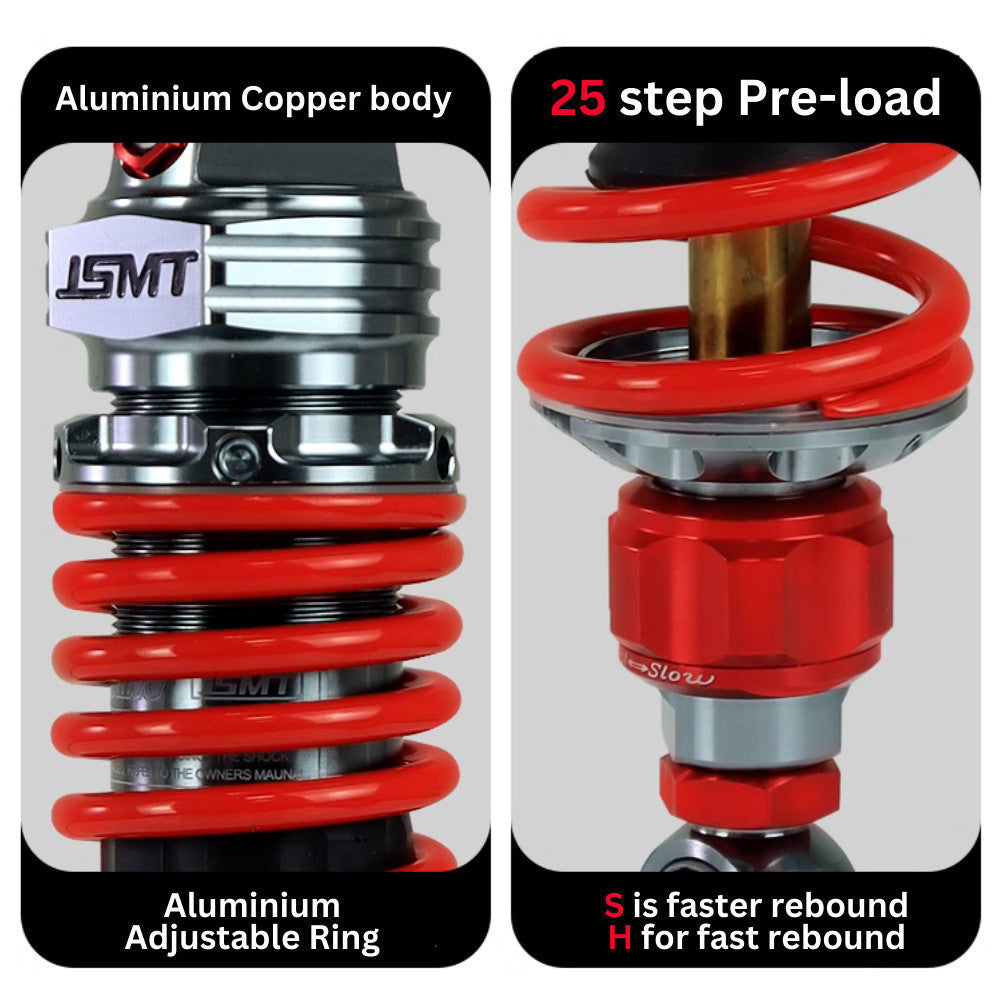 JSMT SYM Cruisym 250 Performance Rear Shock Absorber Adjustable Pre-load shock Absorber