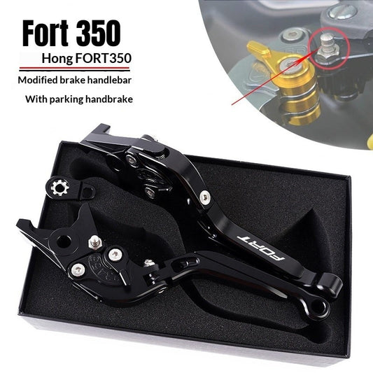 QJMOTOR FORT350 Modified Brake Lever with Parking Brake Fort 350 Handle Brake LEver Fortress 350
