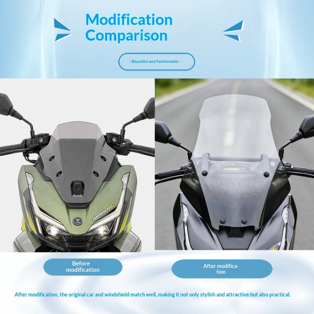 TFS Windshield VOGE SR150R Half Tone Front Windccreen Upgrade Deflector SR150R