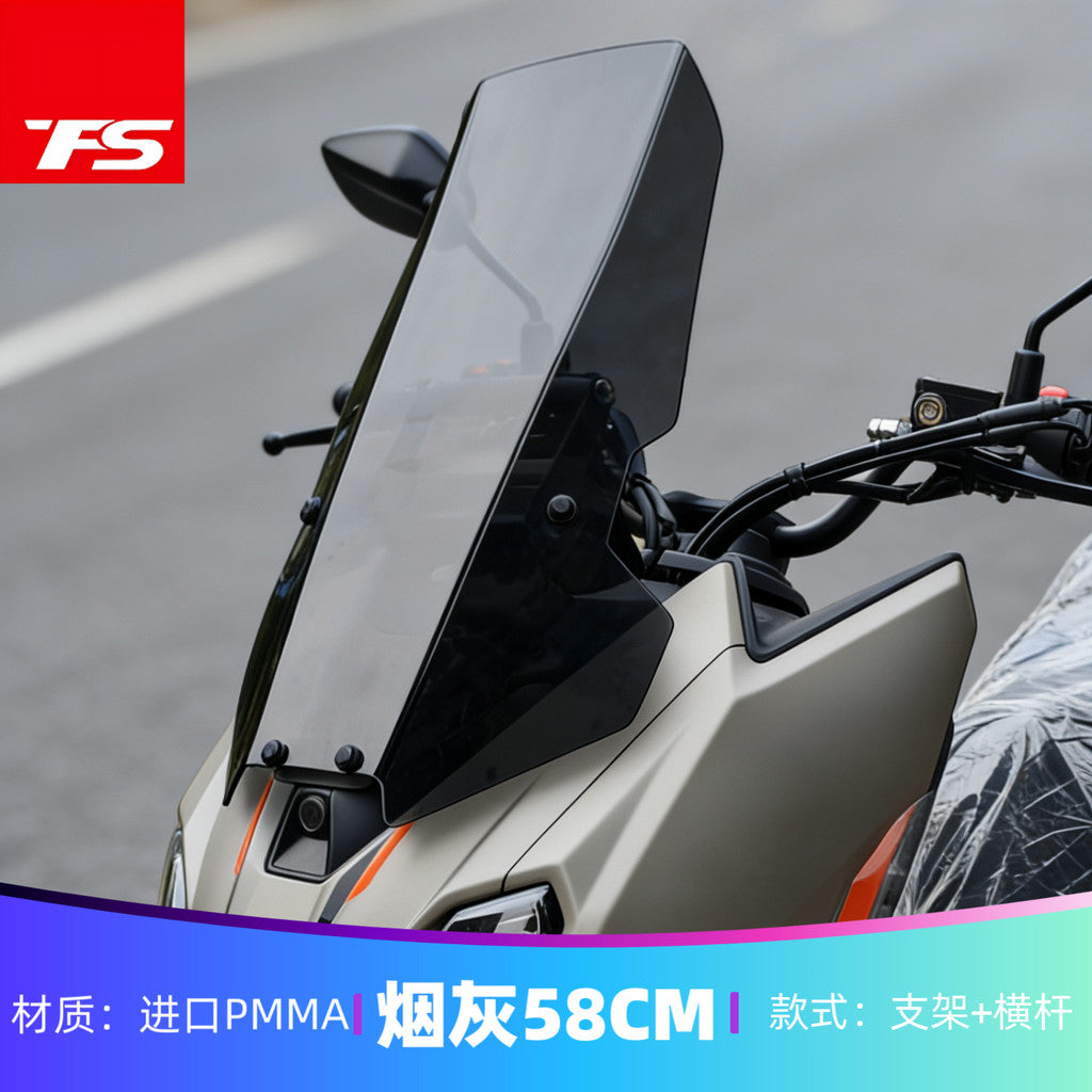 TFS Zontes 150X Motorcycle Windshield Straight Wind Screen & Crossbar Accessories ZT150X Windshield