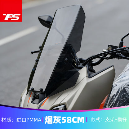 TFS Zontes 150X Motorcycle Windshield Straight Wind Screen & Crossbar Accessories ZT150X Windshield