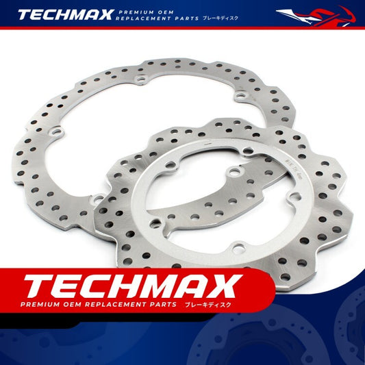 Techmax Brake Disc for Honda NC700S NC750S 12-19 Years Front and Rear Brake Disc Front and Rear Disc Brake