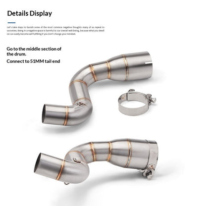 RAVEN Exhaust Mid Pipe for KTM DUKE 390 ADV Duke200 V2 Rc200 Upgrade Middle Section Slip On