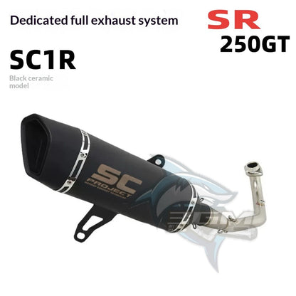 VOGE SR3 SR250GT Full Exhaust SC Upgrade Carbon Fiber Cap Exhaust VOGE SR3 Exhaust Full System