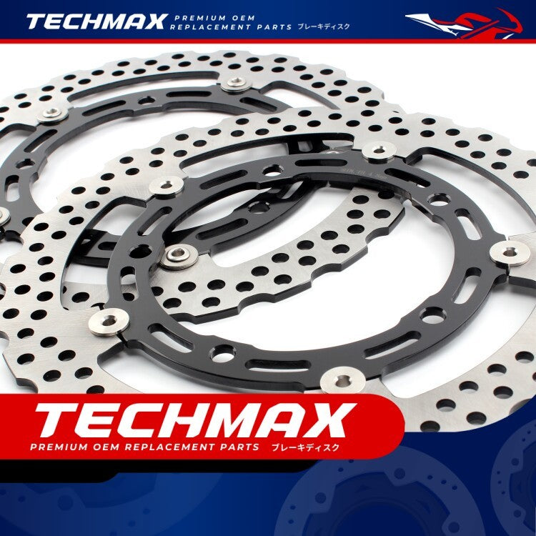 Techmax Brake Disc for Kawasaki Ninja Ninja650 Er6f 17-23 Years  Brake Disc Front Brake Disc