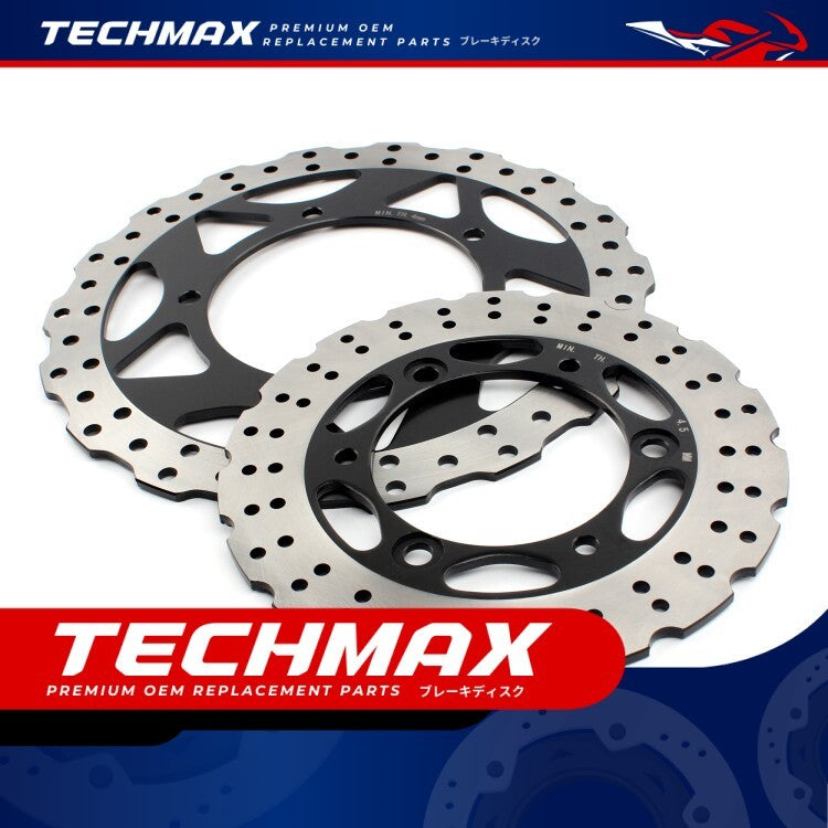 Techmax Brake Disc for Kawasaki Ninja Ninja250 13-17 Years Front Rear Brake Disc Brake Ninja 250