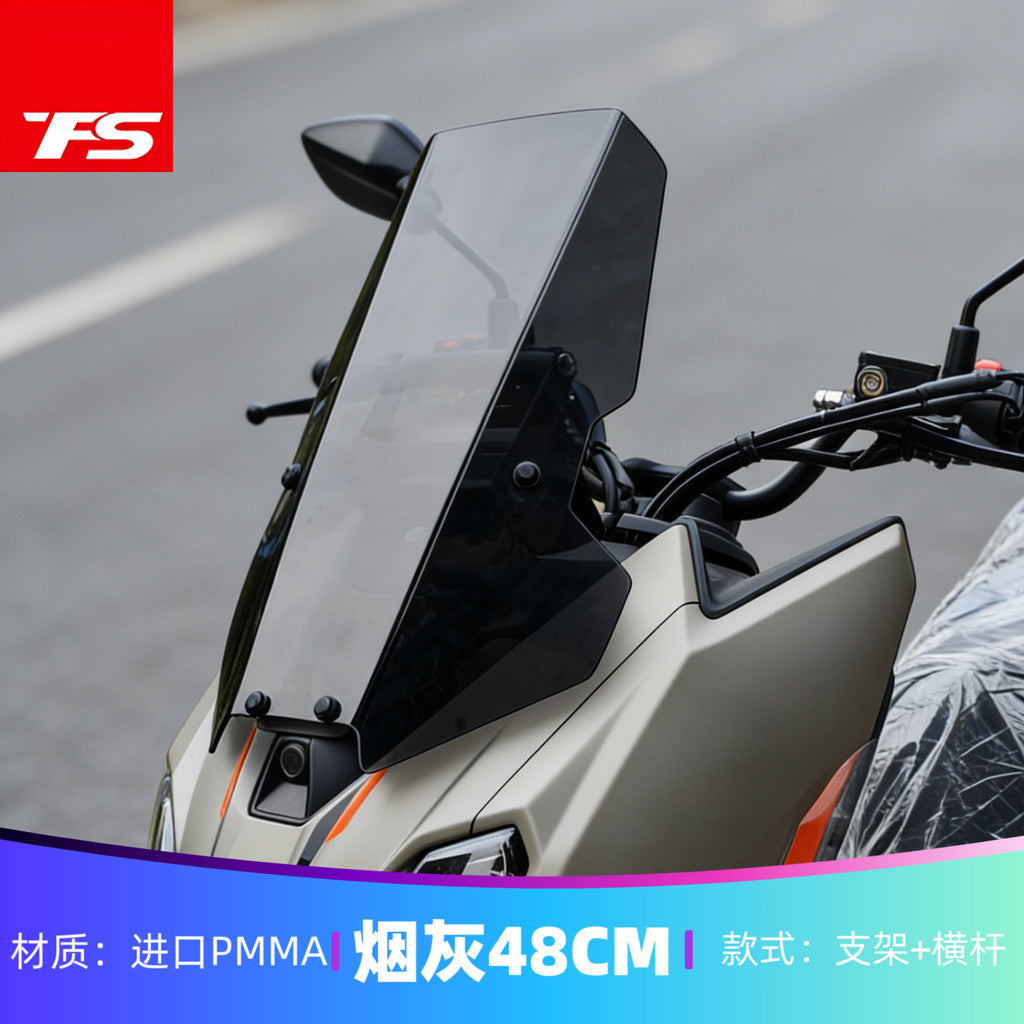 TFS Zontes 150X Motorcycle Windshield Straight Wind Screen & Crossbar Accessories ZT150X Windshield