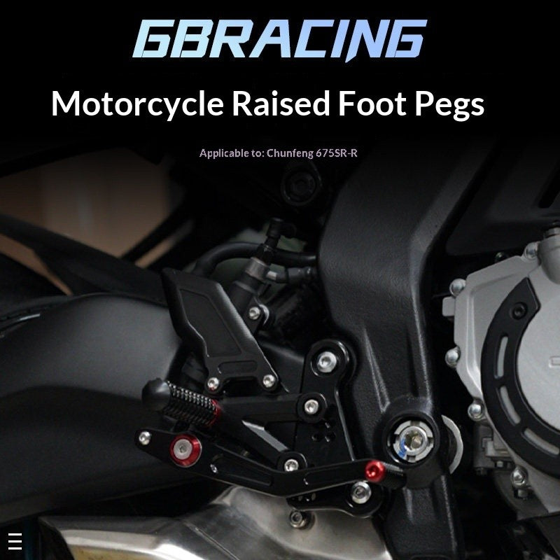 Suitable for CFMoto 675SR-R Adjustable Racing Footrest Gear Shift and Brake Footrest Brackets