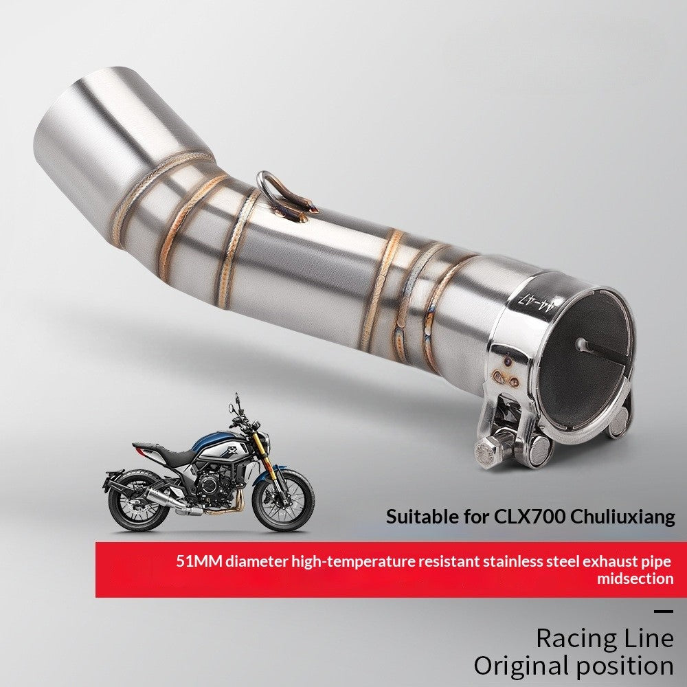 RAVEN CFMOTO CLX700 Stainless Steel Mid-section Exhaust Pipe Modification Motorcycle Exhaust