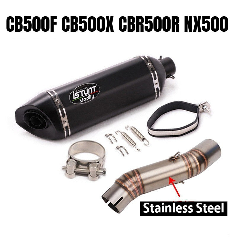 Honda CB500F Motorcycle Exhaust CB500X CBR500R NX500 Titanium Stainless Steel Exhaust Pipe Slip On