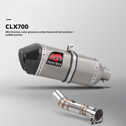 RAVEN CFMOTO CLX700 Stainless Steel Mid-section Exhaust Pipe Modification Motorcycle Exhaust