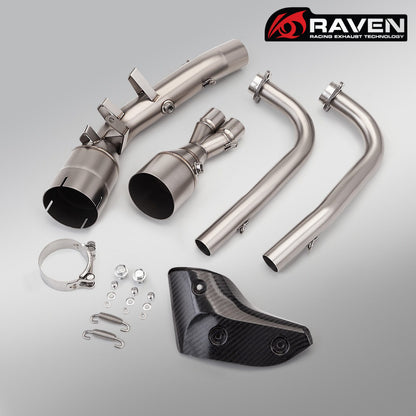 RAVEN Motorcycle Exhaust Pipe Full System for TMAX530 TMAX560 2017-2026 Dual Oxygen Sensor Pipe